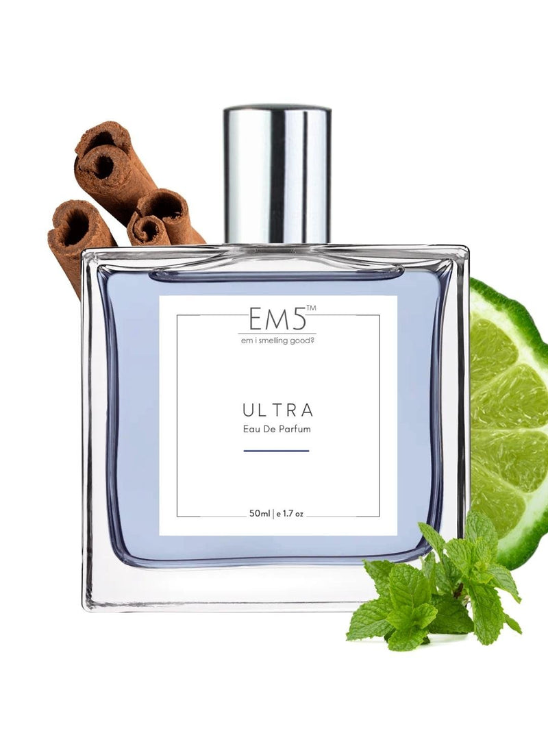 EM5™ Ultra Perfume for Men | Eau De Parfum Spray | Vanilla Warm Spicy Fruity Fragrance Accords | Luxury Gift for Him | Sizes Available: 50 ml / 15 ml - House of EM5