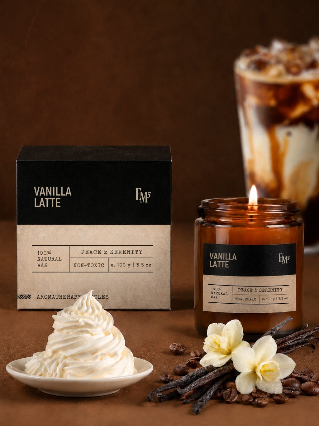 Vanilla Latte | Aromatherapy Scented Candle