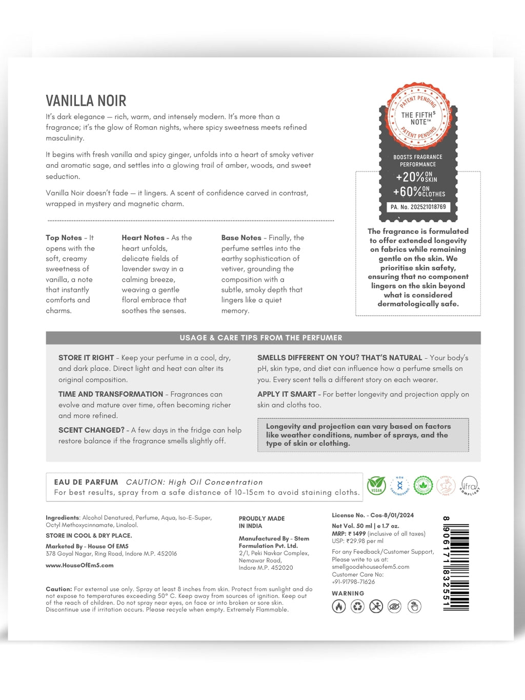 Vanilla Noir | Eau De Parfum