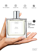 EM5™ Vela Perfume for Women | Eau De Parfum Spray | Citrus Patchouli Woody Fragrance Accords | Luxury Gift for Her | Sizes Available: 50 ml /  15 ml - House of EM5