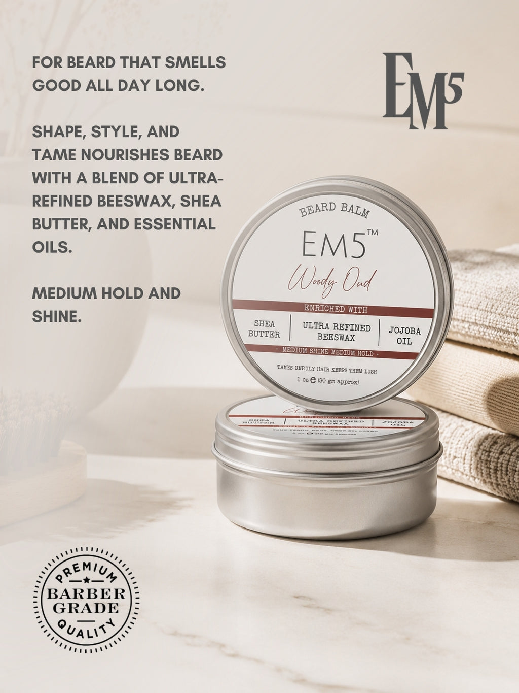 Woody Oud | Organic Beard Balm
