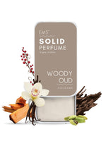 EM5™ Woody Oud | Solid Perfume for Men & Women | Alcohol Free | Woody Oud Spicy | With the Goodness of Beeswax + Shea Butter
