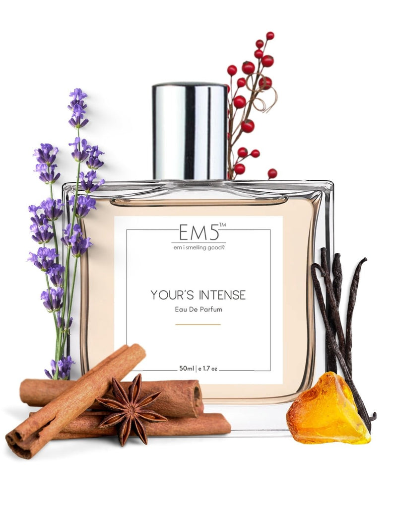 EM5™ Your's Intense Perfume for Men | Vanilla Cinnamon Warm Spicy Amber Fragrance | 50 ml Eau de Parfum Spray | Luxury Gift for Him