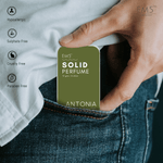 EM5™ Antonia | Solid Perfume for Men | Alcohol Free Strong lasting fragrance | Woody Earthy Spicy | Goodness of Beeswax + Shea Butter