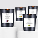 EM5™ Set of 4 Scented Candles | Saffron Oud, Bergamot Amber, Apple Bergamot, Ginger Cinnamon | 80 Hrs Burn Time | 4X60Gm Each