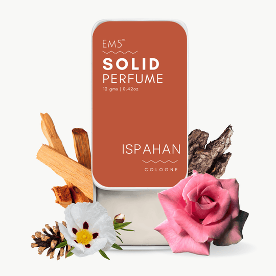 EM5™ Ispahan | Solid Perfume for Men & Women | Alcohol Free Strong lasting fragrance | Goodness of Beeswax + Shea Butter