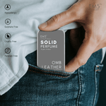 EM5™ Omb Leather | Solid Perfume for Men & Women | Alcohol Free Strong lasting fragrance | Leather Animalic Earthy | Goodness of Beeswax + Shea Butter