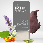 EM5™ Omb Leather | Solid Perfume for Men & Women | Alcohol Free Strong lasting fragrance | Leather Animalic Earthy | Goodness of Beeswax + Shea Butter
