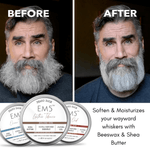 EM5™ Natural Organic Beard Balm | EM5's Natural Organic Beard Balm | Medium Hold - Shine | BeesWax, Shea Butter, Jojoba Oil, Essential Oils (Combo of 3) - House of EM5